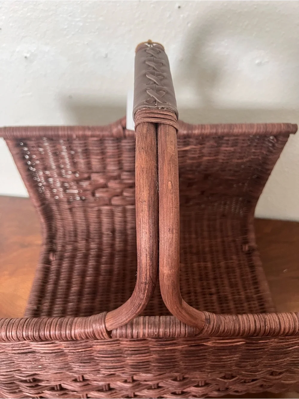 Threshold Studio McGee Woven Rattan Handled Log Holder